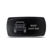 Rocker Switch for Jeep Wrangler JK Roof Light Bar Symbol - Horizontal - Pink LED
