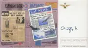 CC72 RAF News cover hand signed by actor CHRISTOPHER LEE