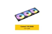 Antec Connect C120 ARGB Black Performance 120mm 4-pin PWM | LED: 3-pin Vibration Absorbing and Anti-Noise Pads Easy Assemble 3pack Case Fans C120-ARGB-3PK