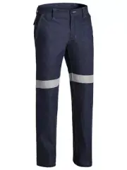 BISLEY Taped FR Ripstop Men’s Work Pant BP8091T Flame Resistant Blue PPE 2