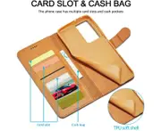 For Samsung Galaxy S21 Ultra 5G Premium Leather Wallet Flip Case Cover - Classic Brown