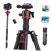 70" Tripod for Camera, Professional Aluminum Camera Tripod & Monopod CT70 Black