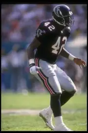 Defensive back Devin Bush Atlanta Falcons looks on during a gam- 1995 Old Photo