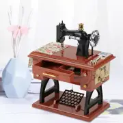 Plastic Vintage Music Box Mini Sewing Machine Style Mechanical Birthday Gift