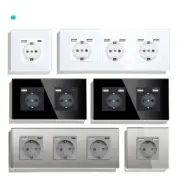 Type-C Interface Outlet EU Standard Sockets With USB Charge Port Socket With USB