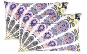 2 PC Indian Peacock Mandala Cotton Cushion Cover Bedding Throw Pillow Shams Sofa