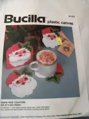 Bucilla plastic canvas - Santa Face Coasters