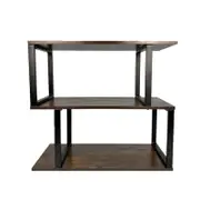 Viviendo 3 Tiers Display Bookshelf Storage Bookcase Wooden Shelving Table - Bookcases | 66cm | 30cm