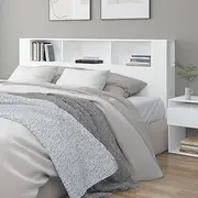Bedroom Furniture Headboard Cabinet White 200 cm
