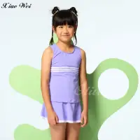 在飛比找momo購物網優惠-【SARLEE 沙麗】流行女童二件式裙款泳裝(NO23703