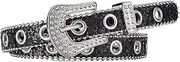 [Tadill] Women's Rhinestone Belt, Western Belt with Bling Bling Studs, Belt for Pants, Jeans