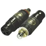 CARDAS AUDIO Female XLR to Female RCA Adapter Plugs, FXLR-FRCA Connectors (Pair)