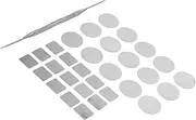 Empty Round Makeup Palette, Makeup Palette Sticker Kit Magnetic 15 Pieces Round 15 Pieces Square Makeup Depotting Tool Metal Adhesive for Eyeshadow Palette Set