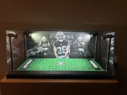 Josh Jacobs Custom 2-card PSA & BGS display case with LED lights - Raiders