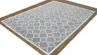 Lattice Trellis Gray Modern Handmade Hand-Tufted 100% Wool Area Rug Carpet.