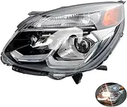 Headlight, Compatible with 2016 2017 Chevy Equinox L LS LT LTZ Premier, Replace 84009752 23342703 GM2502424 Headlamp Front Left Driver Side Head Lamp Head Light Assembly