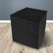 Set of 40 Eggshell Studio Acoustic Foam Room Soundproofing Wall Tile Panel Black