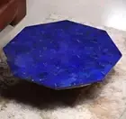 Lapis Coffee Table, Marble Table Top, Blue Marble Table, Hallway Interior Decor