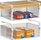 2Pack under Shelf Basket Organizer,Adjustable Hanging Holder for Cabinet Pantry