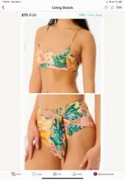 Rip Curl Rio Brazilian Soul 2 Pc Bikini Swim Suit Plus Size L Large farm