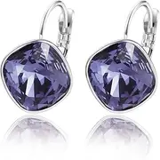 [XUPING] Sparkling Crystal Earrings for Women Beautiful Dangle Leverback Earrings Jewelry Gift