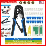 RJ45 Crimping Tool Kit Ethernet Crimp Set, RJ-11, 6P/RJ-12, 8P/RJ-45 Crimp, C...