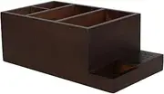 NULYLU Nail Drill Bits Holder Wooden Organizer for Manicure Tools Convenient Storage Box for Nail Salon Home Use Durable Practical Grinding Head Storage