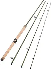 13ft 4 Pieces Carbon Fiber Sections Centerpin Float Fishing Rod 3.9meters Wooden Handle Steelhead Fishing Light Centrepin Line wt 6-10lbs