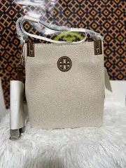 Brand New Authentic Tory Burch Blake Canvas Bucket Bag
