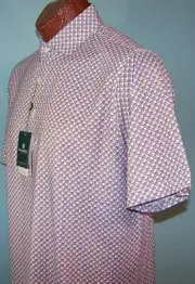 DONALD ROSS Golf Classic s/s Moisture WICKING POLO sz M STALLION PRINT-SHERBERT