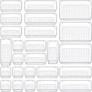 25 PCS Clear Plastic Drawer Organizers Set, Bathroom Organizers and Storage, Makeup Organizer, Organization and Storage Bin Container for Vanity Office Utensils Tool Pantry Cosmetic