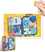 PieceRelax Plastic Jigsaw Puzzles for Adults 1000 Pieces - Grace Helmer - Start Packing Most Satisfying Table Games and Gifts No Puzzle Mat Required [H3397]