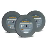POWERTEC Bench Grinder Wheel 6 Inch White 60/100/150 Grit, Aluminum Oxide Grindi