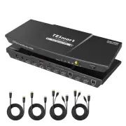 TESmart Dual Monitor KVM Switch - 2 Monitors 2 Computers - Dual 4k@60Hz - New