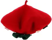 [LIFKOME] Christmas Hat Women Kids Wool Beret Cap Bowknot Warm Felt Hat for Holiday Red