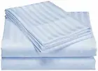 100% Egyptian Cotton 600-TC Deep Pocket King Sheet Set Sky Blue Stripe