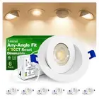 zouzai 6 Pack 4 inch 5CCT LED Gimbal Led Recessed Light with Junction Box, 36...