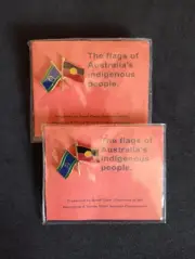 The Flags of Australia's Indigenous People Pins x2