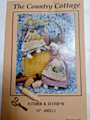 10" Angel Doll & Miniature Wood Kitchen Stitch N Craft Pattern Country Cottage