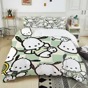 v2360 Bed Sheets Kawaii Pochacco Print Bedding Set PC Duvet Cover Pillowcases Adult and Children Bedding Set Luxury Bed Comforter Set 3-Piece Beddin