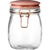 在飛比找momo購物網優惠-【Premier】扣式玻璃密封罐 粉紅750ml(保鮮罐 咖