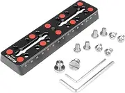 160mm/6.3" Telescope Rail Bar Vixen Style Dovetail Mounting Plate, with M6 1/4" 3/8" Camera Screw for Telescope Saddle Mount Base OTA Equatorial Head Tripod Adapter Sky Astrophotography