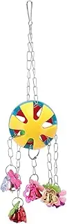 Parrot Bell Toy Plastic Hanging Bird Toy for Medium Large Birds