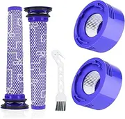 Moozzom 2 HEPA Post Filters and 2 Pre Filters Replacement for Dyson V7/V8 Animal and Absolute Vacuum, Compare to Part # 965661-01 and # 967478-01