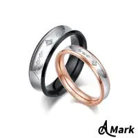 在飛比找momo購物網優惠-【A MARK】鈦鋼戒指 水鑽戒指 星星戒指/愛如閃亮星星鑲