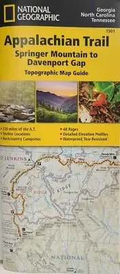 Appalachian Trail Guide #1501 Springer Mtn - Davenport Gap by Nat/Geo