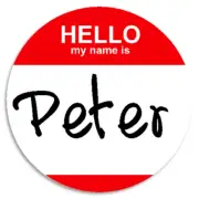 Hello My Name Is Peter - 3 Pack Circle Stickers 3 Inch - Custom Nametag