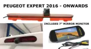 Peugeot Expert Van Reversing High Level Brake Light Camera Kit & Mirror Monitor