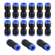 20pack Push to Connect Fittings Tube Connect 8mm Straight OD Push Lock Blue