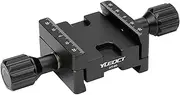 [Yueoct] Telescope Mount Dual Dovetail Saddle Clamp for Vixen V Series Dovetail Plate Handle Bar Astronomical OTA Equatorial Head, Female to Female Adapter Base, Support Drop-in Mounting